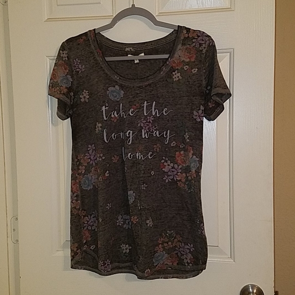 Maurices Floral "Take the long way home" Graphic Tshirt - Picture 1 of 6